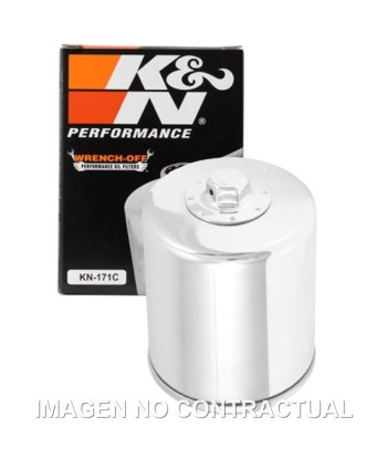 Filtro Aceite K&N Cromado Harley Davidson