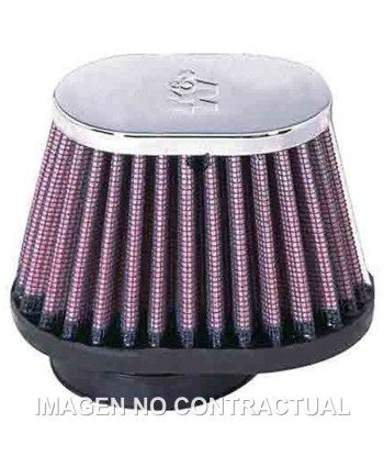 Filtro aire K&N Cromado Universal 2'FLG, 4 X 3'B. 3 X 2'T
