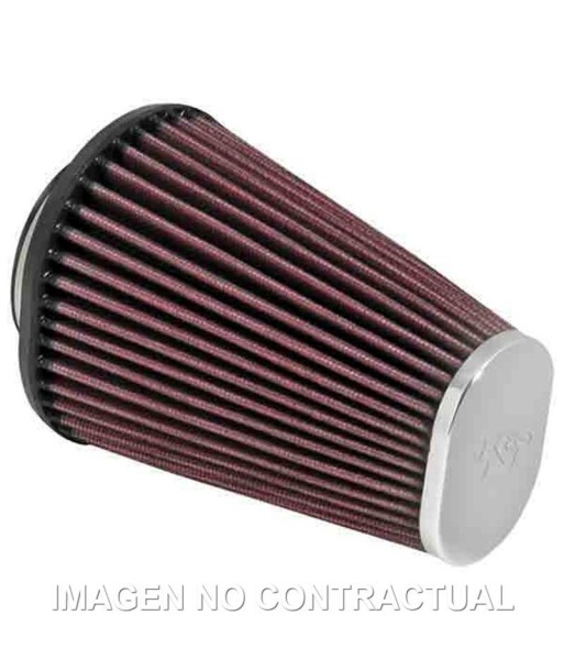 Filtro Potencia K&N Oval Tapa Cromada D. 62 mm