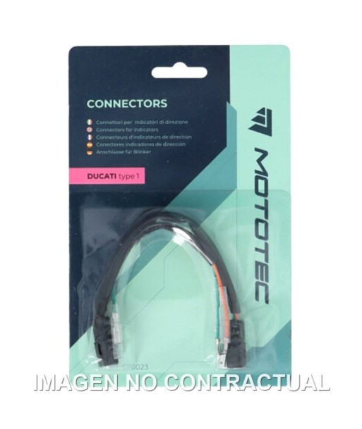 PAR DE CONECTORES MOTOTEC PARA INTERMITENTES DUCATI (TIPO 1)