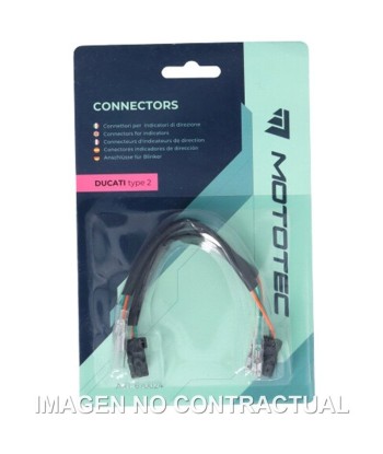 PAR DE CONECTORES MOTOTEC PARA INTERMITENTES DUCATI (TIPO 2)