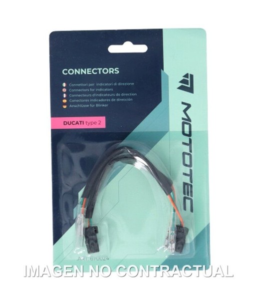 PAR DE CONECTORES MOTOTEC PARA INTERMITENTES DUCATI (TIPO 2)