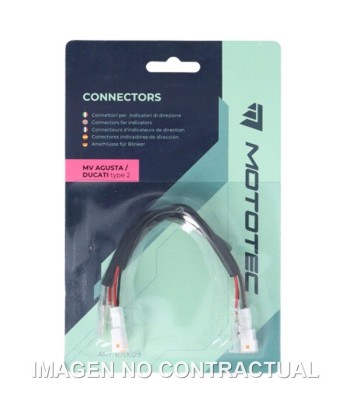 PAR DE CONECTORES MOTOTEC PARA INTERMITENTES MV AGUSTA/DUCATI (TIPO 2)