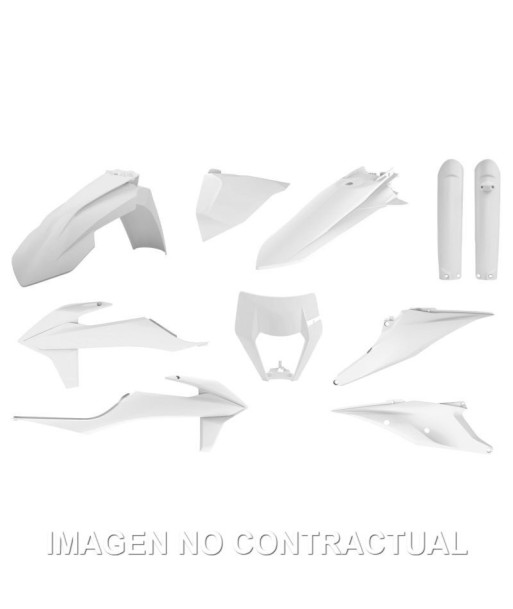 Kit completo de plásticos Polisport para KTM EXC/EXC-F (20/23) color blanco (enduro)