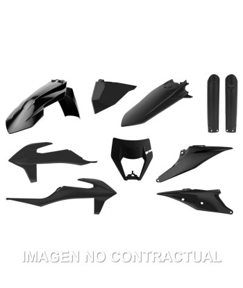 Kit completo de plásticos Polisport para KTM EXC/EXC-F (20/23) color negro (enduro)