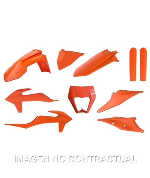 Kit completo de plásticos Polisport para KTM EXC/EXC-F (20-23) color naranja (enduro)