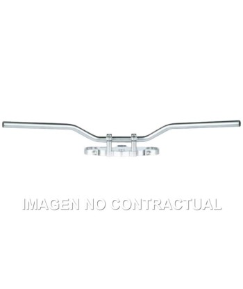Manillar TRW acero 22 mm Superbike Elegance plateado