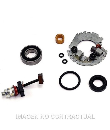 Kit revisión motor de arranque con portaescobillas - con 2 escobillas  - con retén, cojinete y arandelas Suzuki