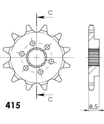 PIÑÓN SUPERSPROX KTM 415 X 12
