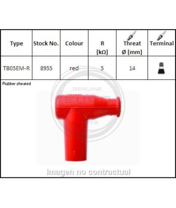 Pipa de Bujía NGK TB05EM-R