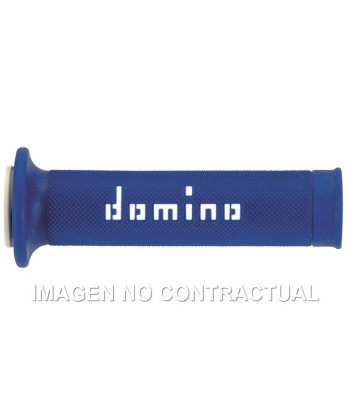 Puños Domino On Road Azul - Blanco Abiertos D 22 mm L 120-125 mm