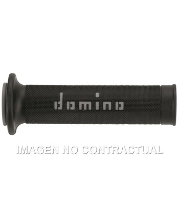 Puños Domino On Road Negro - Gris Abiertos D 22 mm L 120-125 mm