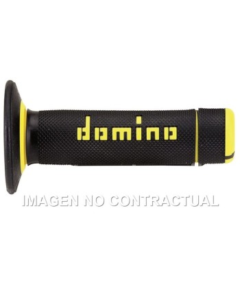 Puños Domino OFF Road Negro - Amarillo Cerrados D 22 mm L 118 mm