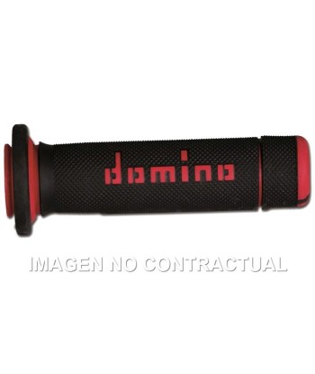 Puños Domino ATV Negro - Rojo Cerrados