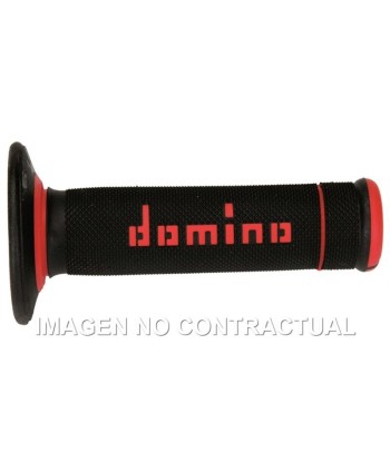 Puños Domino OFF Road X-Treme Negro - Rojo Cerrados D 22 mm L 118 mm