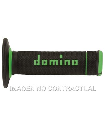 Puños Domino OFF Road X-Treme Negro - Verde Cerrados D 22 mm L 118 mm