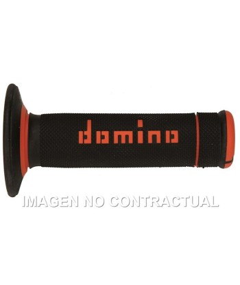 Puños Domino OFF Road X-Treme Negro - Naranja Cerrados D 22 mm L 118 mm