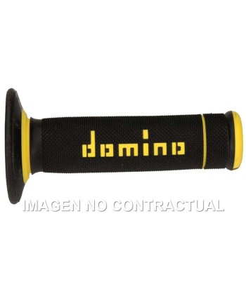 Puños Domino OFF Road X-Treme Negro - Amarillo Cerrados D 22 mm L 118 mm