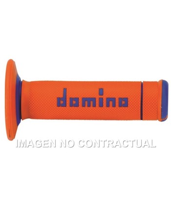 Puños Domino OFF Road X-Treme Naranja - Azul Cerrados D 22 mm L 118 mm