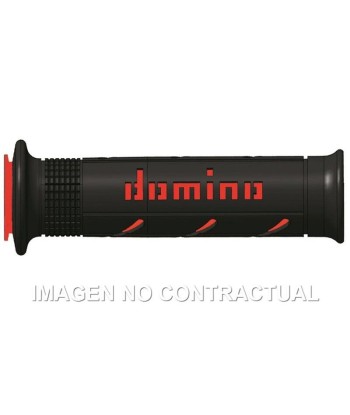 Puños Domino XM2 Super soft Negro - Rojo Abiertos D 22 mm L 120-125 mm