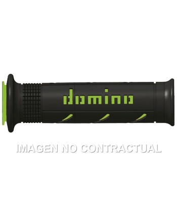Puños Domino XM2 Super soft Negro - Verde Abiertos D 22 mm L 120-125 mm