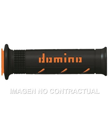Puños Domino XM2 Super soft Negro - Naranja Abiertos D 22 mm L 120-125 mm