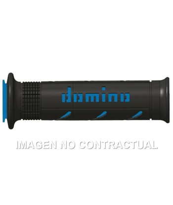 Puños Domino XM2 Super soft Negro - Azul Abiertos D 22 mm L 120-125 mm