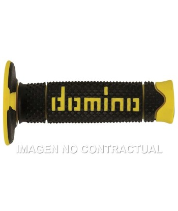 Puños Domino DSH OFF Road Negro - Amarillo Cerrados D 22 mm L 120 mm