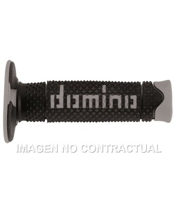 Puños Domino DSH OFF Road Negro - Gris Cerrados D 22 mm L 120 mm
