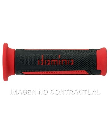 Puños Domino Turismo Antracita-Rojo Abiertos D 22 mm L 120 mm