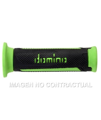 Puños Domino Turismo Antracita-Verde Abiertos D 22 mm L 120 mm