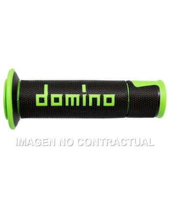 Puños Domino On Road Racing Negro/Verde Abiertos D 22 mm L 120 mm