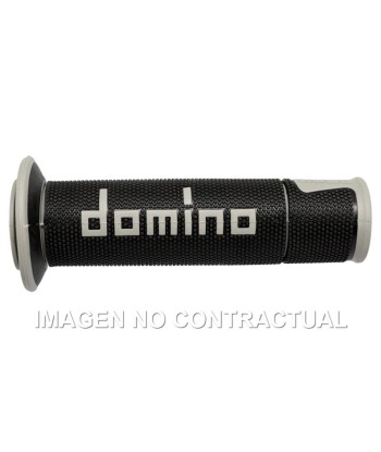 Puños Domino On Road Racing Negro/Gris Abiertos D 22 mm L 120 mm