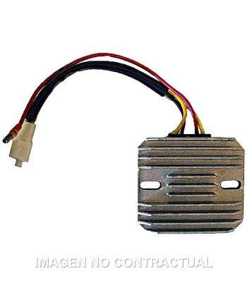 Regulador 12V - Monofase - CC - Sin Sensor 4 cables: 2 amarillos/alternador, 1 negro/tierra, 1 blanco y rojo/batería