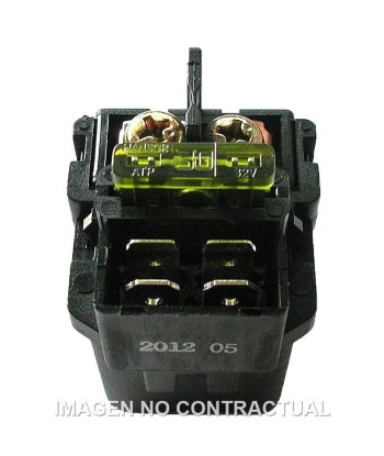Rele de Arranque 12V 30A con fusible - 4 fastons con fusible 30A