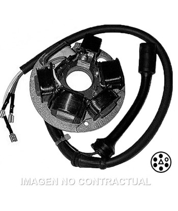 Stator SGR 6 Polos Piaggio Ape con base
