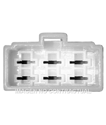 Conector rectangular hembra con ranura para 6 conectores fastom