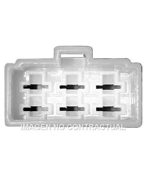 Conector rectangular hembra con ranura para 6 conectores fastom