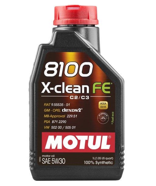 ACEITE MOTUL 8100 X-CLEAN FE C2/C3 5W30 1L