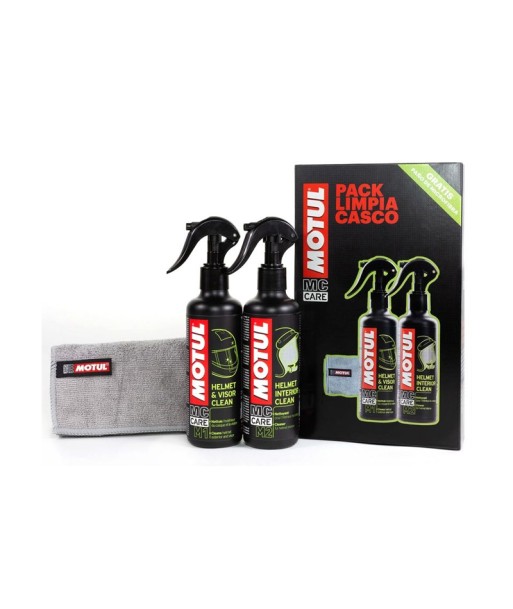 MOTUL PACK LIMPIA CASCOS (M1+M2+Paño Microfibra) 500ML