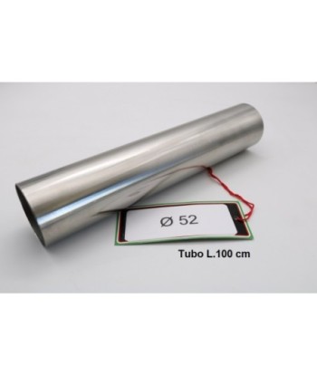 Escape GPR Cafè Racer Tubo inox D. 52mm X 1mm L.1000mm - Tubo inox D. 52mm X 1mm L.1000mm