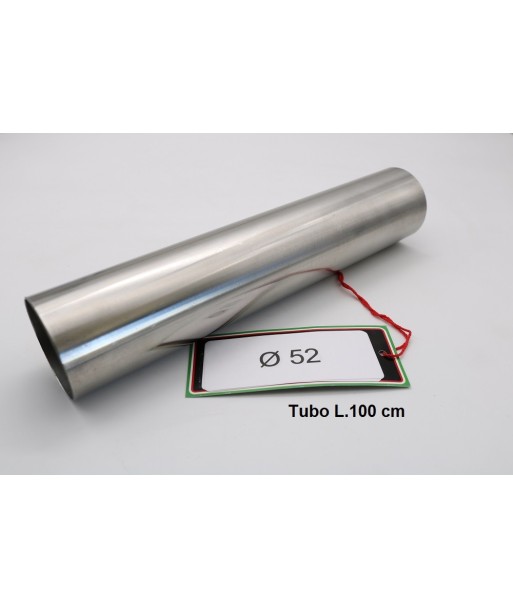 Escape GPR Cafè Racer Tubo inox D. 52mm X 1mm L.1000mm - Tubo inox D. 52mm X 1mm L.1000mm