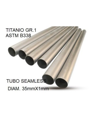 Escape GPR Cafè Racer Tubo titanio seamleSs D. 35mm X 1mm L.1000mm - Tubo titanio seamless D. 35mm X 1mm L.1000mm