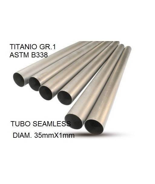 Escape GPR Cafè Racer Tubo titanio seamleSs D. 35mm X 1mm L.1000mm - Tubo titanio seamless D. 35mm X 1mm L.1000mm