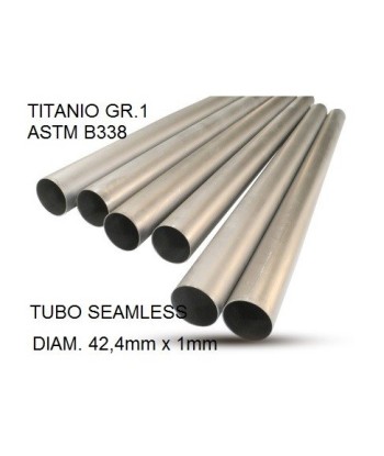 Escape GPR Cafè Racer Tubo titanio seamleSs D. 42.4mm X 1mm L.1000mm - Tubo titanio seamless D. 42,4mm X 1mm L.1000mm