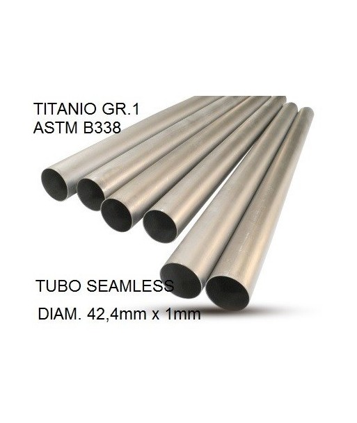 Escape GPR Cafè Racer Tubo titanio seamleSs D. 42.4mm X 1mm L.1000mm - Tubo titanio seamless D. 42,4mm X 1mm L.1000mm