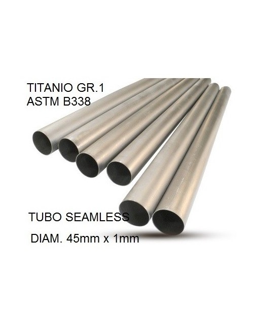 Escape GPR Cafè Racer Tubo titanio seamleSs D. 45mm X 1mm L.1000mm - Tubo titanio seamless D. 45mm X 1mm L.1000mm
