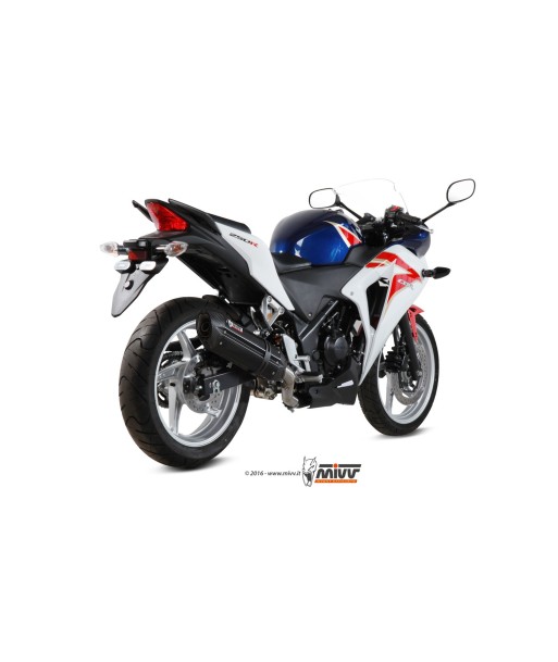 ESCAPE MIVV SUONO BLACK with carbon caps HONDA CBR 250 R 2011   2014