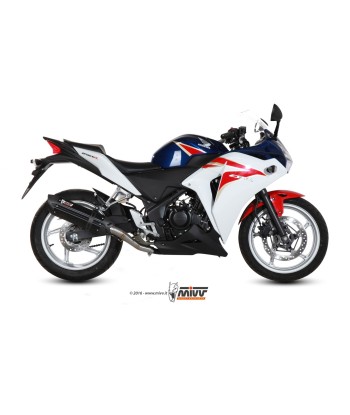 ESCAPE MIVV SUONO BLACK with carbon caps HONDA CBR 250 R 2011   2014