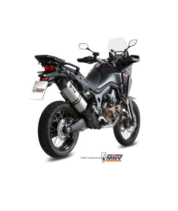 ESCAPE MIVV SPEED EDGE ST. STEEL with carbon cap HONDA CRF 1000 L AFRICA TWIN 2016   2019